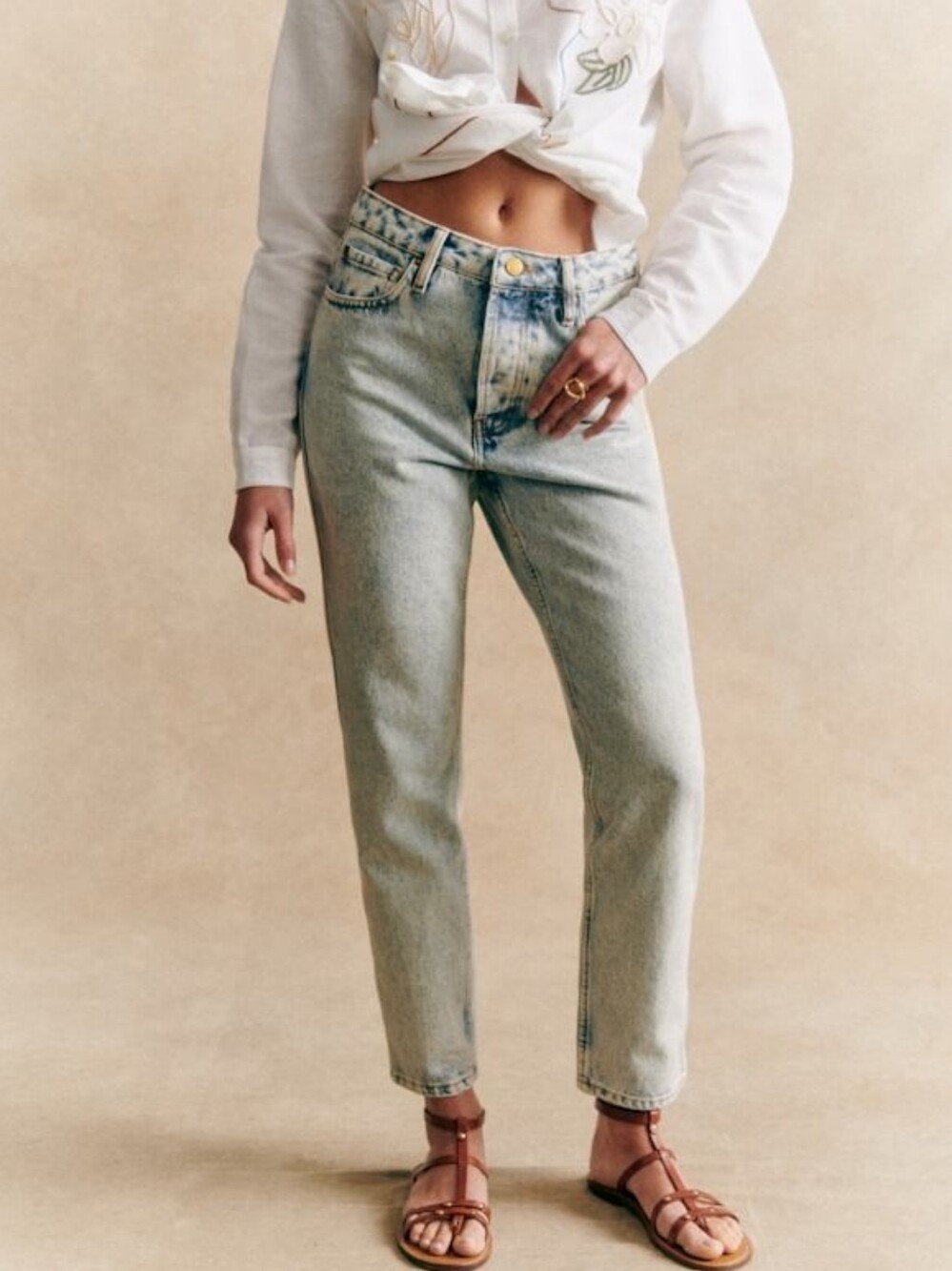Sezane Le Brut Jean In Edge Blue